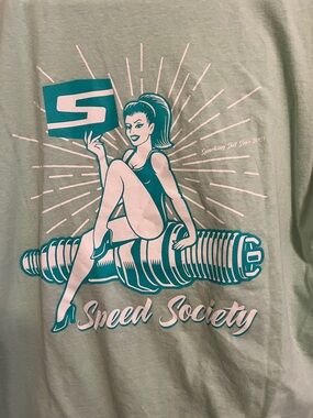 Speed Society Men’s Mint Graphic Logo T-Shirt - Medium
